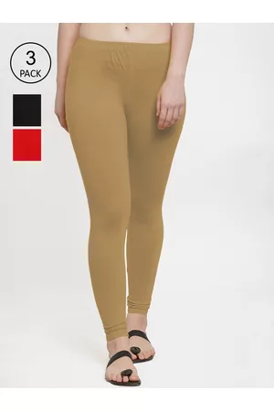 GRACIT Women Pack Of 3 Solid Ankle-Length Leggings