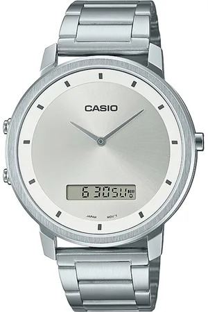 Casio Men White Dial & Silver Toned Analogue and Digital Watch - A1960
