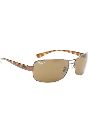 Ray-Ban Men Polarised Printed Rectangle Sunglasses 0RB3379I014/5764-014/57