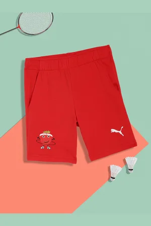 PUMA Unisex Kids Red Fruitmates Pure Cotton Regular Fit Shorts