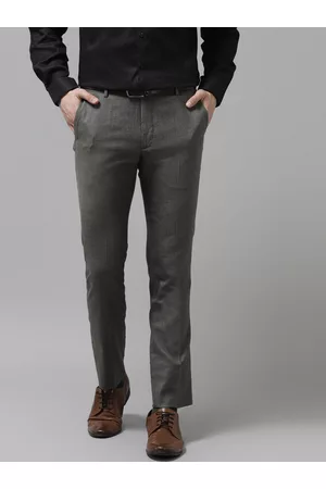 Arrow Formal Trousers  Buy Arrow Men Dark Grey Hudson Tailored Fit  Heathered Formal Trousers Online  Nykaa Fashion