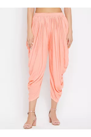 Clora Creation Women Peach Coloured Solid Dhoti Salwar