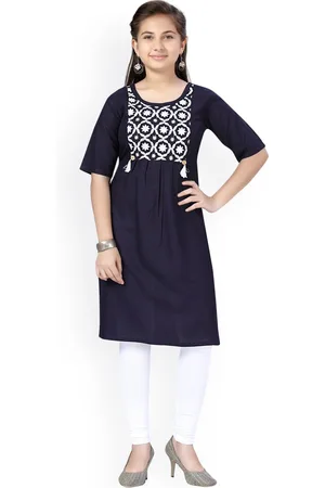 Aarika Girls Navy Blue Kurta
