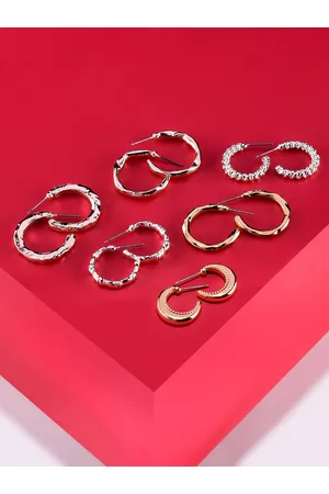 Ami Set of 6 Rose Gold-Plated & Silver-Toned Half Hoop Earrings