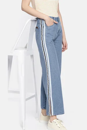 Mast & Harbour Women Blue Flared Mid-Rise Clean Look Jeans
