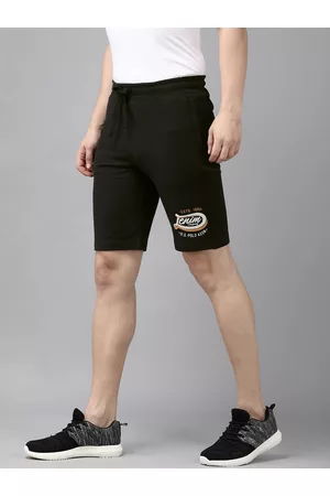 Ralph Lauren U S Polo Assn Denim Co Men Black & White Printed Slim Fit Shorts
