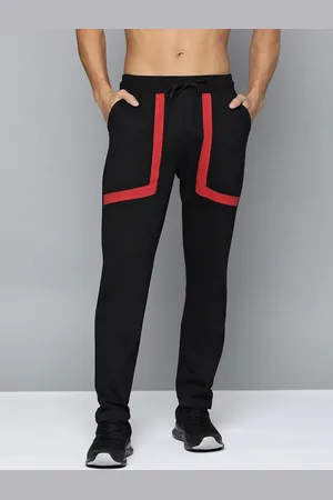 HERE&NOW Men Black Solid Track Pants
