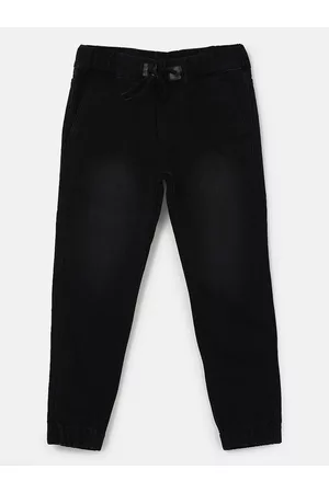 URBANO Boys Solid Denim Jogger Jeans