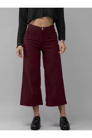 Hobbs Kassandra Corduroy Trousers Dark Red at John Lewis  Partners