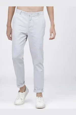 Ketch Men Blue Solid Slim Fit Chinos Trousers
