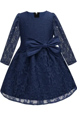 A.T.U.N. A T U N Navy Blue Lace Party Dress