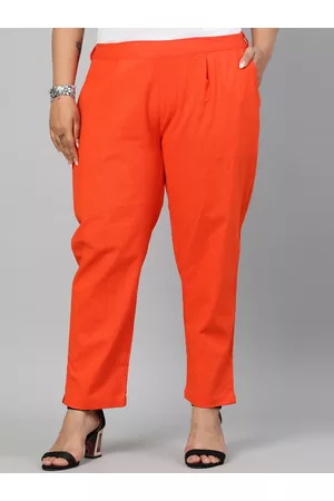 Buy Lyra Solid Coloured Free Size Kurti Pant for Women-Orange Online