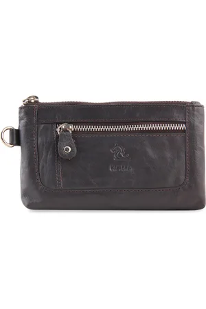 KARA Women Brown Solid Leather Wallet
