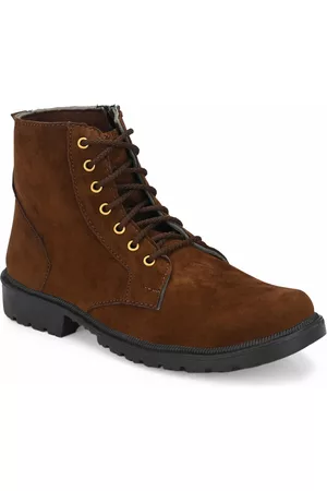 Big Fox Men Brown Suede Flat Boots