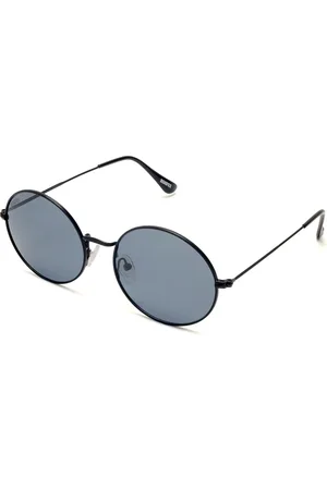 Roadies Unisex Blue Lens & Black Round Sunglasses with Polarised Lens