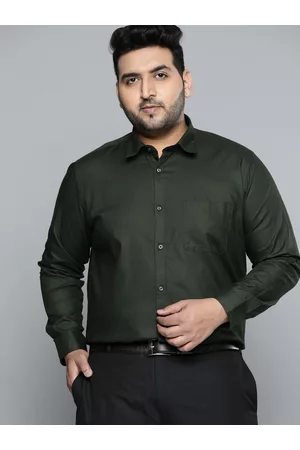 DENNISON Men Green Smart Slim Fit Opaque Formal Shirt