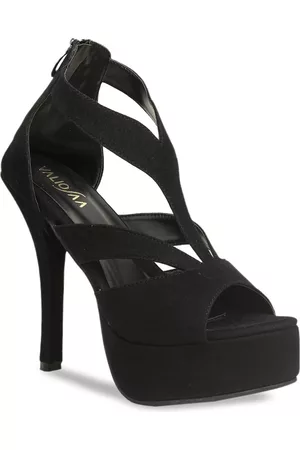 VALIOSAA Black Suede Stiletto Heels