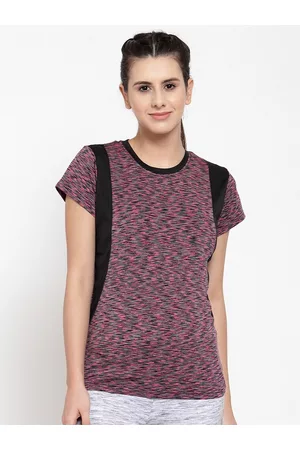 Boston Club Women Purple Extended Sleeves Pockets T-shirt