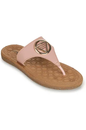 Liberty Women Pink Embellished Open Toe Flats