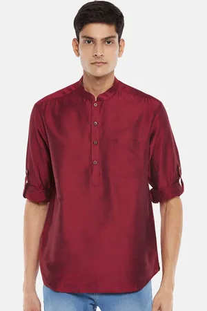 Pantaloons Men Maroon Kurta