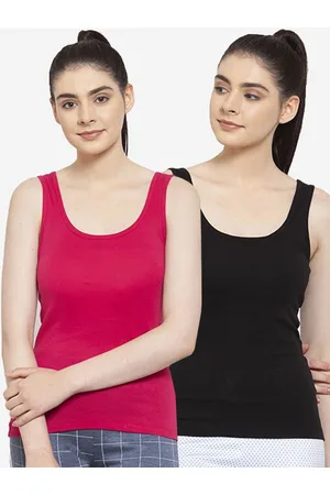Friskers Women Black Solid Tank Top