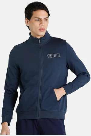 PUMA Women Blue Graphic Open Front Jacket