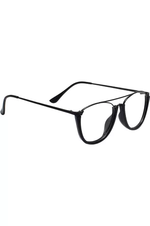 Peter Jones Eyewear Unisex Black & Transparent Anti Glare Glasses Full Rim Square Frames
