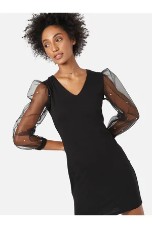 Campus Women Black Bodycon Mini Dress