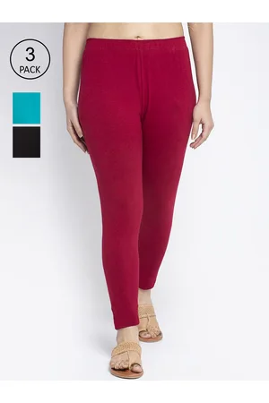 GRACIT Women Pack of 3 Solid Ankle-Length Leggings