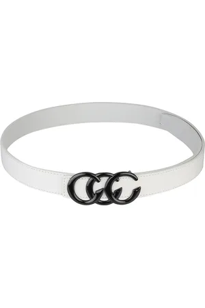 Calvadoss Girls White Synthetic Leather Belt