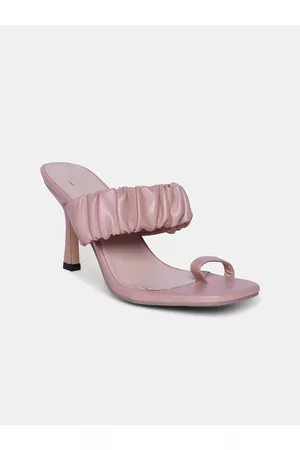 20Dresses Pink PU Scrunch Me Not Ruched Strap Party Sandals