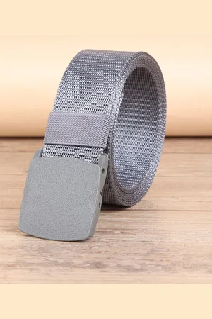 ZORO Men Grey Canvas Belt