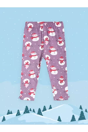 MINI KLUB Infant Girls Pack Of 3 Ankle-Length Organic Cotton Leggings