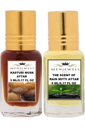 Menjewell Set of 2 Kasturi Musk & The Scent of Rain Mitti Attar 10 ml