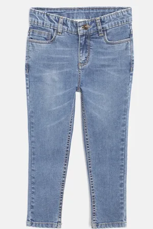 Cherry Crumble Girls Blue Light Fade Regular Fit Stretchable Jeans