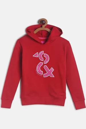 TALES & STORIES Girls Red Printed Sweatshirt