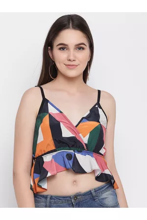 Erotissch Women Multicoloured Printed Cropped Empire Top