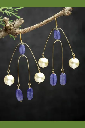 DUGRISTYLE Blue Classic Drop Earrings