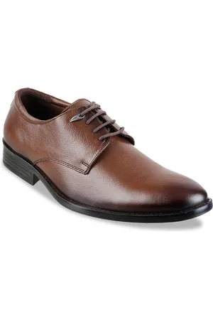 Metro Men Brown Leather Formal Derbys