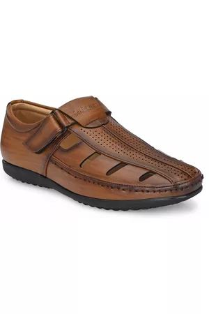 San Frissco Men Tan Brown Fisherman Sandals