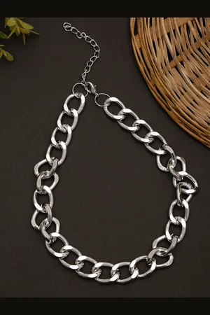 Celena Cole Silver-Toned Silver-Plated Necklace