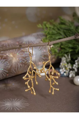 Berserk Women Gold Plated Vine Cluster Loops