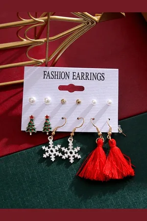 Jewels Galaxy Set of 6 Gold-Plated Earrings