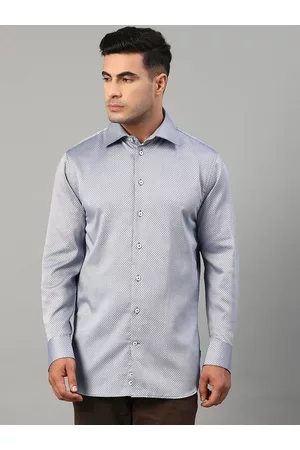 Matinique Men Blue Slim Fit Printed Cotton Casual Shirt