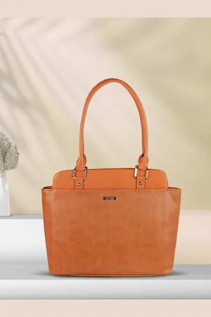 Metro Tan Brown Textured Shoulder Bag