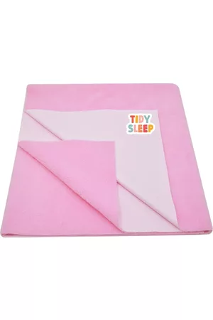 TIDY SLEEP Kids Pink Solid Water Resistant Mattress Protector