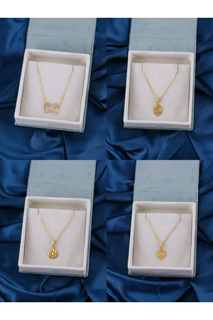 Brandsoon Set Of 4 Gold-Plated Brass Feather Chains