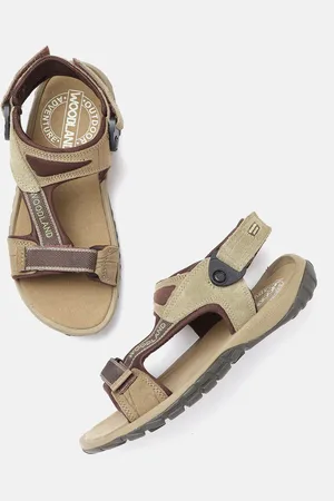 Woodland Men Khaki & Brown Sports Sandals