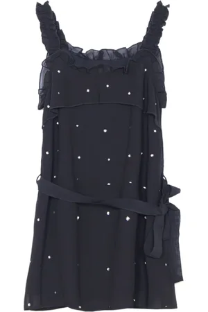 Scouph Girls Black Georgette A-Line Dress
