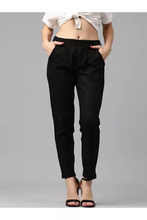 Jaipur Women Black Trousers